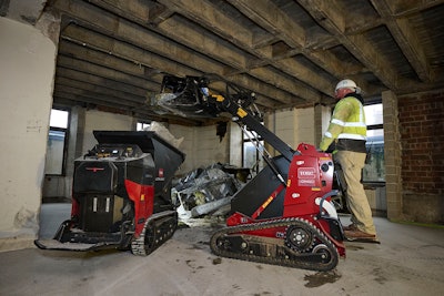 Toro eDingo TX 750 mini skid steer with Toro Ultra Buggy