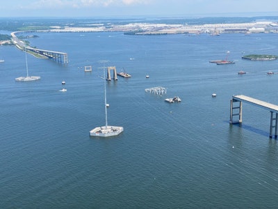 the aftermath of the collapse of the baltimore bridge