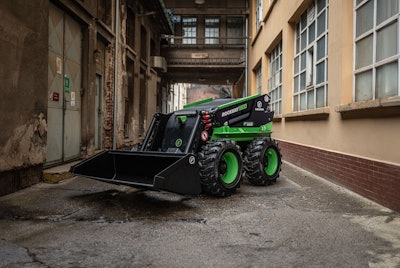 a firstgreen rockeat cabinless loader