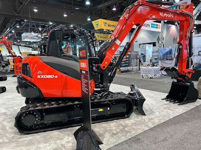 a kubota kx080-5 mini excavator