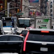 cars in a new york city traffic jam