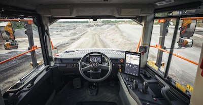 interior new Volvo articulated dump truck