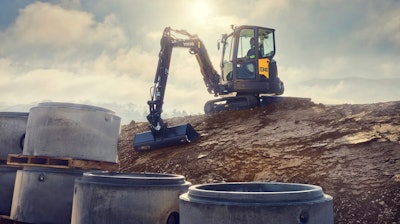 a volvo ecr40 mini excavator