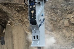 Furukawa Rock Drill Fx800 Qtv hydraulic breaker on an excavator