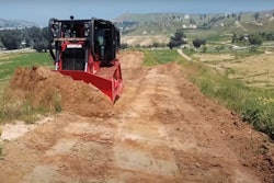 L.A. County Fire dozer plowing field
