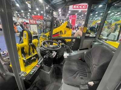 The cab of a Wacker Neuson WL250 compact wheel loader