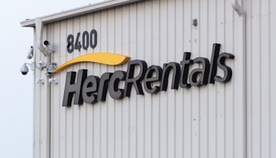 a herc rentals sign