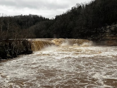 a flooding river in Kentucky