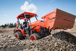 a kubota l47 on a jobsite