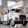 mack md electric bucket truck
