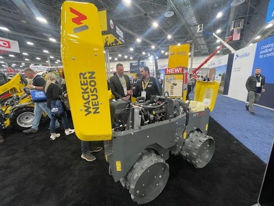 Wacker Neuson RTD-SC4 trench compactor at ARA Show