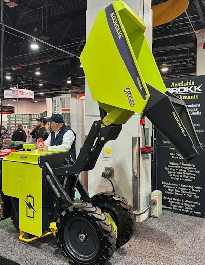 Ecovolve electric ED800 compact Dumper at world of concrete