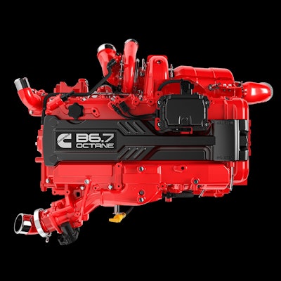 static image black background Cummins B6.7 Octane Engine