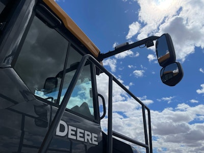 Deere 460 P-Tier Mirror and Camera Ground Level View