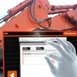 Hitachi XR smart glasses in use during an excavator repair