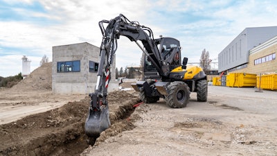 Mecalac 12 MTX wheeled excavator