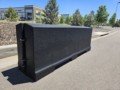 a pretred colorado rubber barrier