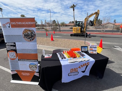 a booth set up at a student event
