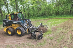 john deere 330 PTier skid steer with grader attacment