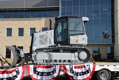 2025 Centennial Grey Cat D3 dozer on trailer