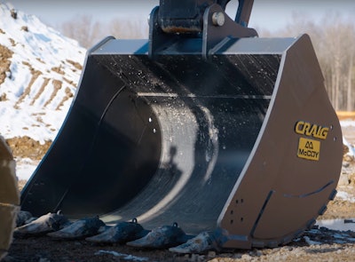 Craig LoadMax 6-yard excavator bucket at rest