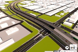 rendering of future I-70 Polk-Quincy Viaduct in downtown Topeka, Kansas