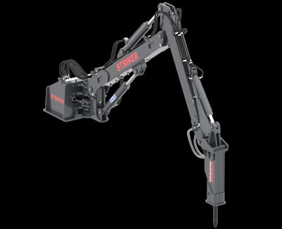 Toku Striker Rock Breaker System illustration on black background