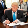 trump signs document