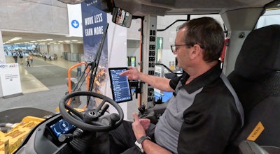 man in the cab of the volvo l260