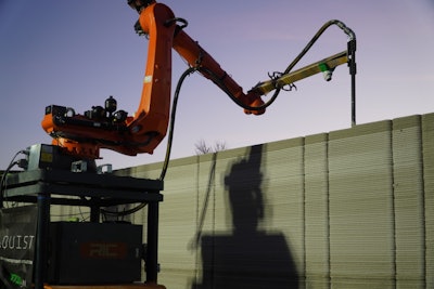 RIC Technology 3D concrete printing robots build a Walmart