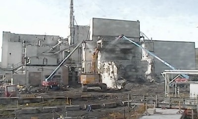 American DND developed water spray system on boom lifts to prevent airborne contamination at the West Valley Demonstration Project.