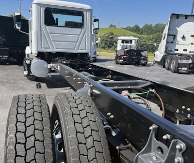 The Mack MD features some of the most rigid frame rails in its class: 110 ksi frame rails for the MD6 and 120 ksi rails for MD7.