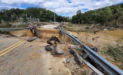 Western North Carolina saw significant road damage after Hurricane Helene.