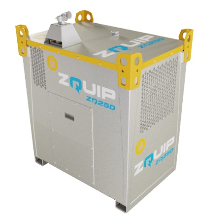 ZQuip's ZQ25D acts as a diesel range extender for its modular battery system for construction equipment.