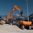 Autonomous truck loading with a DX225LC-7 excavator was showcased at Develon's Bauma 2025 booth. HD Hyundai XiteSolution, the holding company for HD Hyundai Infracore and Develon, in collaboration with Gravis Robotics AG, has signed an agreement with Holcim Inc., a building materials supplier, for the development and commercialization of autonomous technology designed to enhance productivity and improve safety in quarry operations and confined material handling applications.