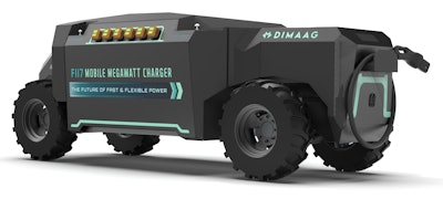 Think of it as a rough-terrain 'fuel truck' for fast-charging battery-powered construction equipment.