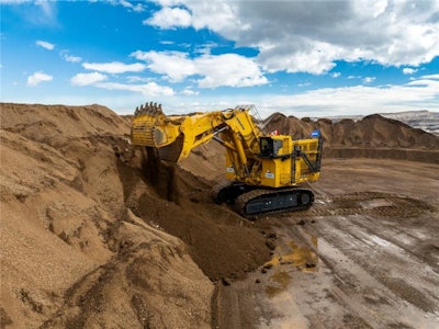 The PC9000 goes to work in Suncor's Fort Hills oil sands mine.