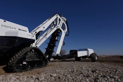 This full-size prototype lunar trencher was built through an agreement between Vermeer and Interlune to excavate 100 metric tons per hour of moon dirt.