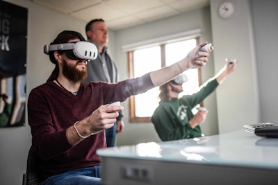 Included with the VR paving system is an exclusive walkaround machine inspection module and the SimU Campus built-in reporting software.
