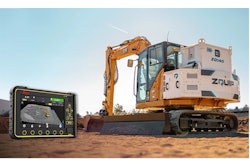ZQuip converted this Cat 308 compact excavator from diesel to battery power with its modular system, while Leica Geosystems integrated its 3D machine control.