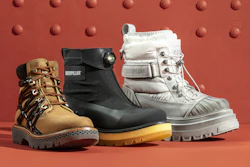 Cat centennial commemorative boots: From left, Golden Gate Bridge Boot, Channel Tunnel Boot and Apollo 11 Boot.