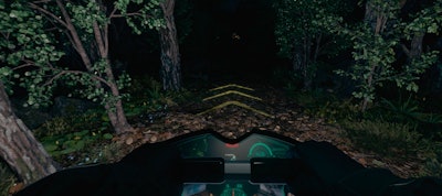 Rendering of the Corleo display and road markers.