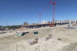 A screenshot from a Health First video of construction of the future Cape Canaveral Hospital posted March 21 on Facebook, marking the one-year anniversary of construction start. A crane collapsed on the site June 4, killing two concrete workers.