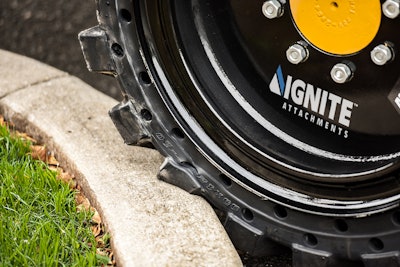 Solid skid steer tires are among the new parts offerings from Ignite Attachments.