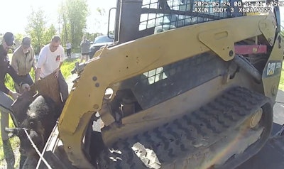 Deputy's body cam video in Wayne, Wisconsin, shows how to capture a pig with a CTL.