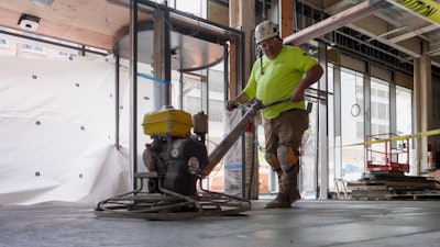 Finishing of a Sublime Cement floor in Boston, Massachusetts, 2024.