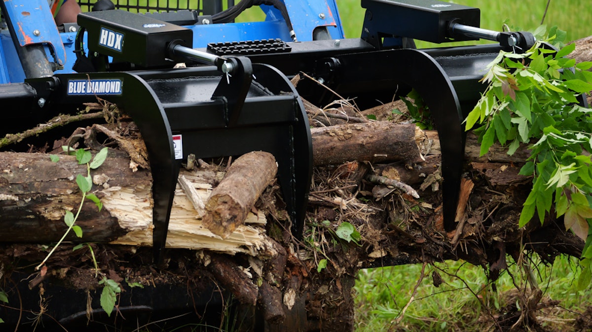 Blue Diamond’s New HDX Grapples Made for Land Clearing with Skid Steer, CTL