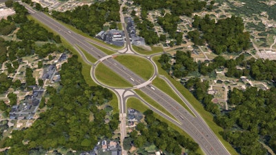 A rendering of a future section of I-85 in North Carolina. Construction is expected to start next summer and finish in 2029.
