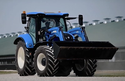 New Holland's T6.180 Methane tractor also runs on compressed natural gas.