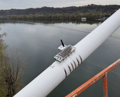 One of the accelerometers on the Gunner Gatski Bridge.